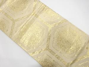 花亀甲模様織出し袋帯